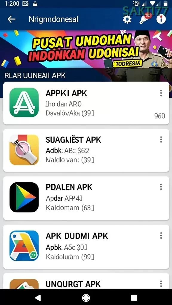 Cuplikan layar ZK6 — menu navigasi